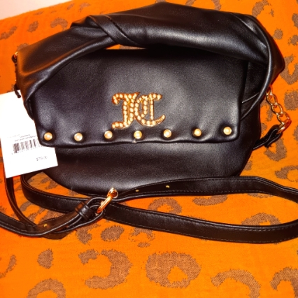 Juicy Couture black ( liquorice) crossbody soft bow hand bag